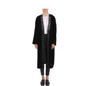 The Kooples Heart Pin Velvet Kimono Jacket